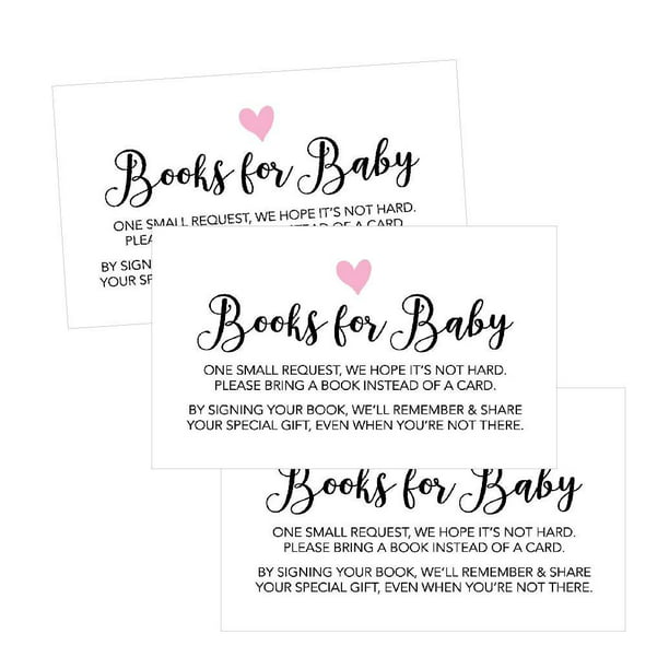 Baseball Bring a Book for Boys Baby Shower Invitation Insert Cards Set of 25 